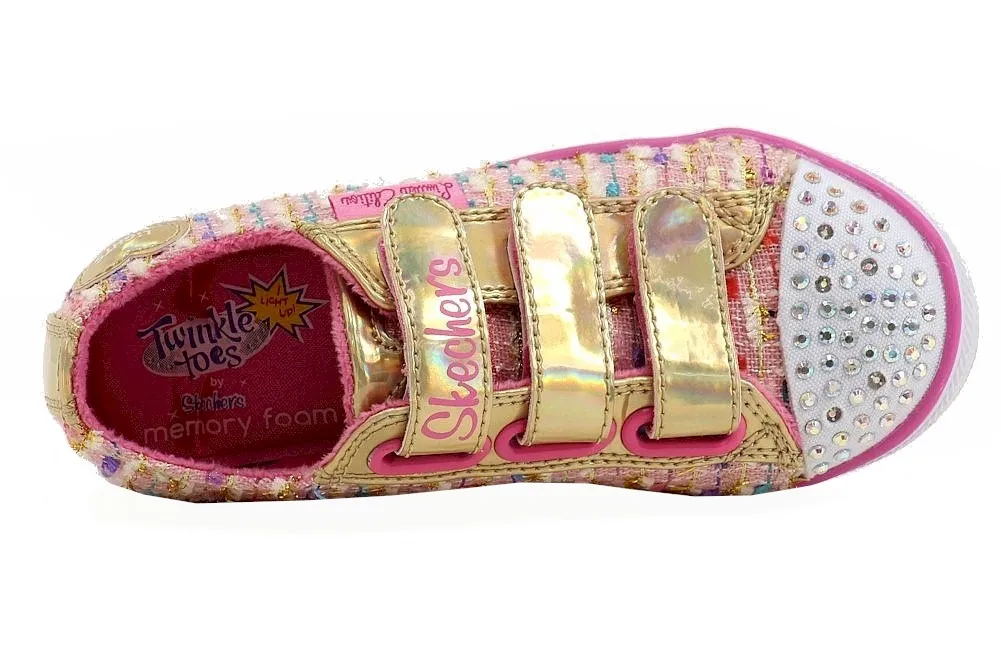 Skechers Girl's Twinkle Toes Chit Chat Secret Chic Light Up Sneakers