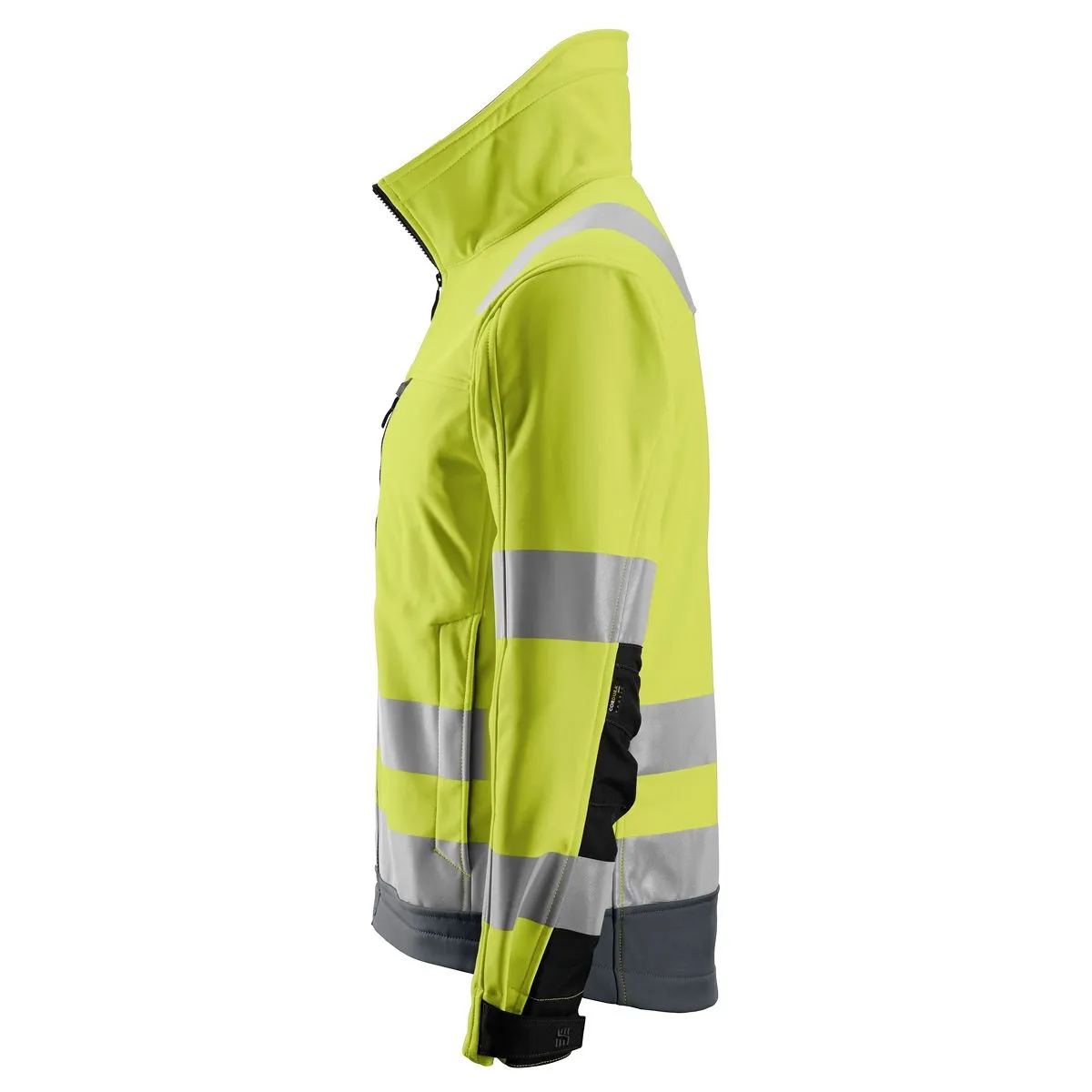 Snickers 1230 High-Visibility Softshell Jacket, Class 3, Orange/Steel