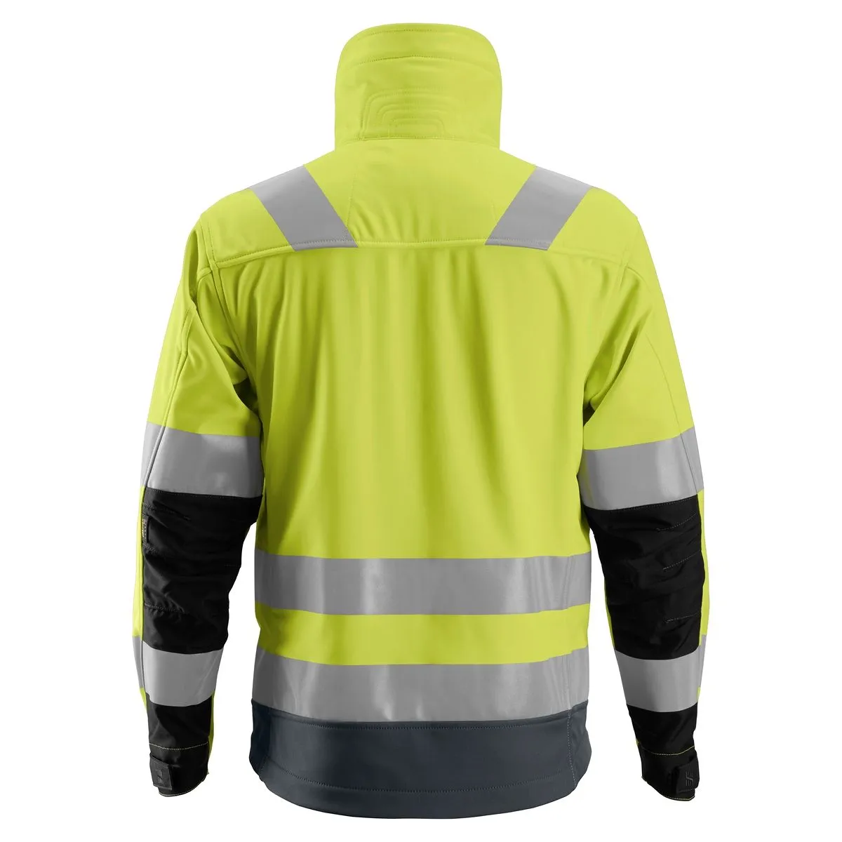 Snickers 1230 High-Visibility Softshell Jacket, Class 3, Orange/Steel