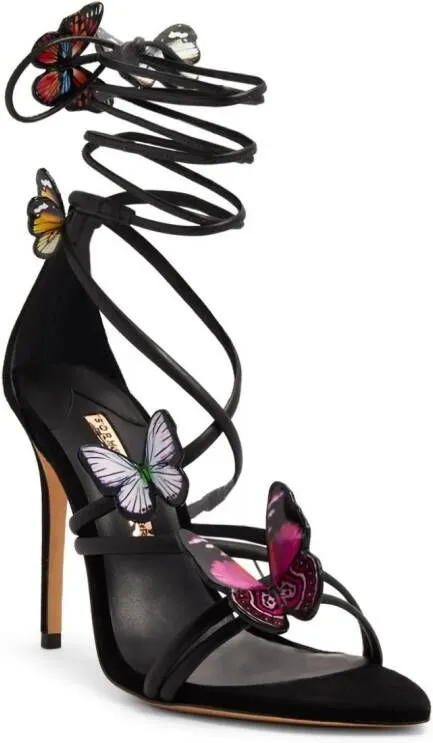 Sophia Webster Vanessa 115mm butterfly sandals in Black