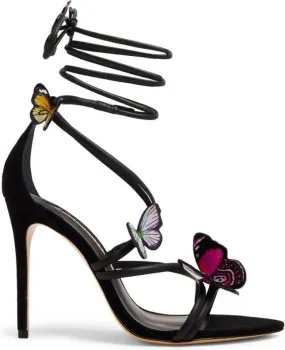 Sophia Webster Vanessa 115mm butterfly sandals in Black