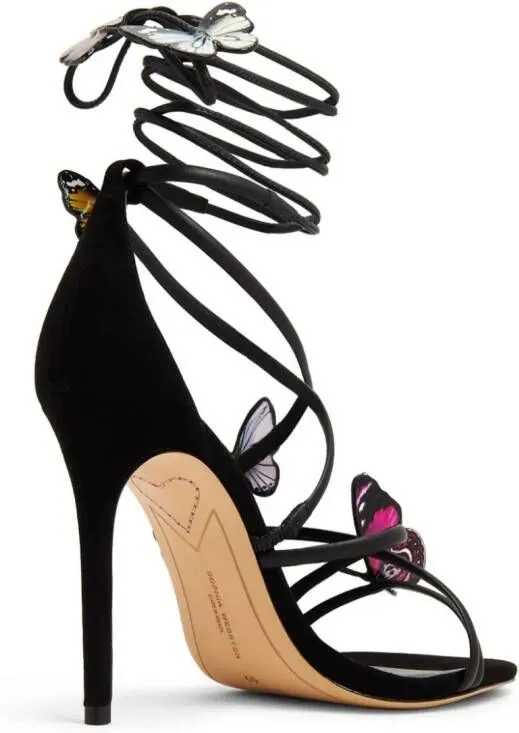 Sophia Webster Vanessa 115mm butterfly sandals in Black