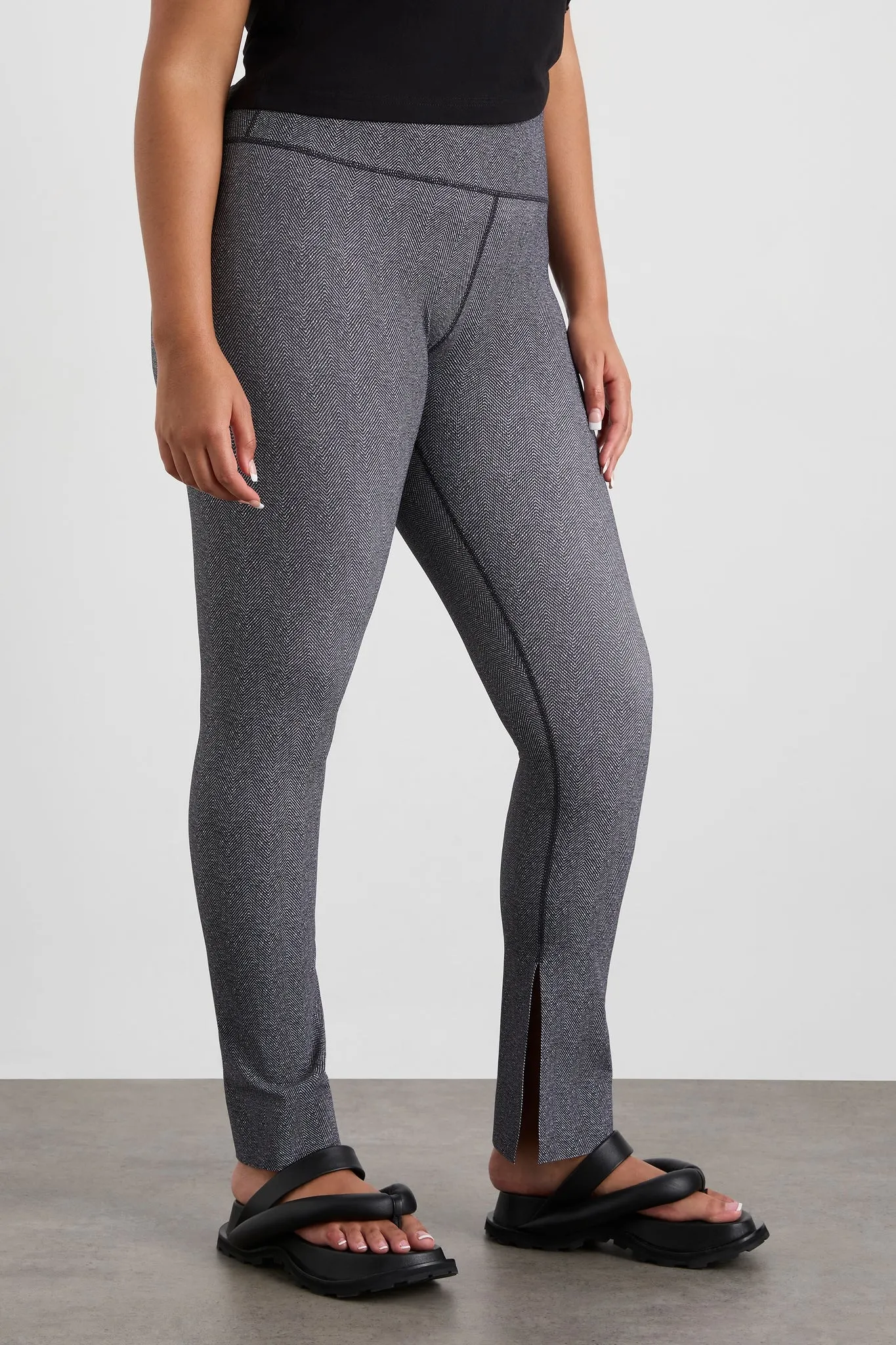 Split Hem Leggings 205 - Hemmed Pants for Women