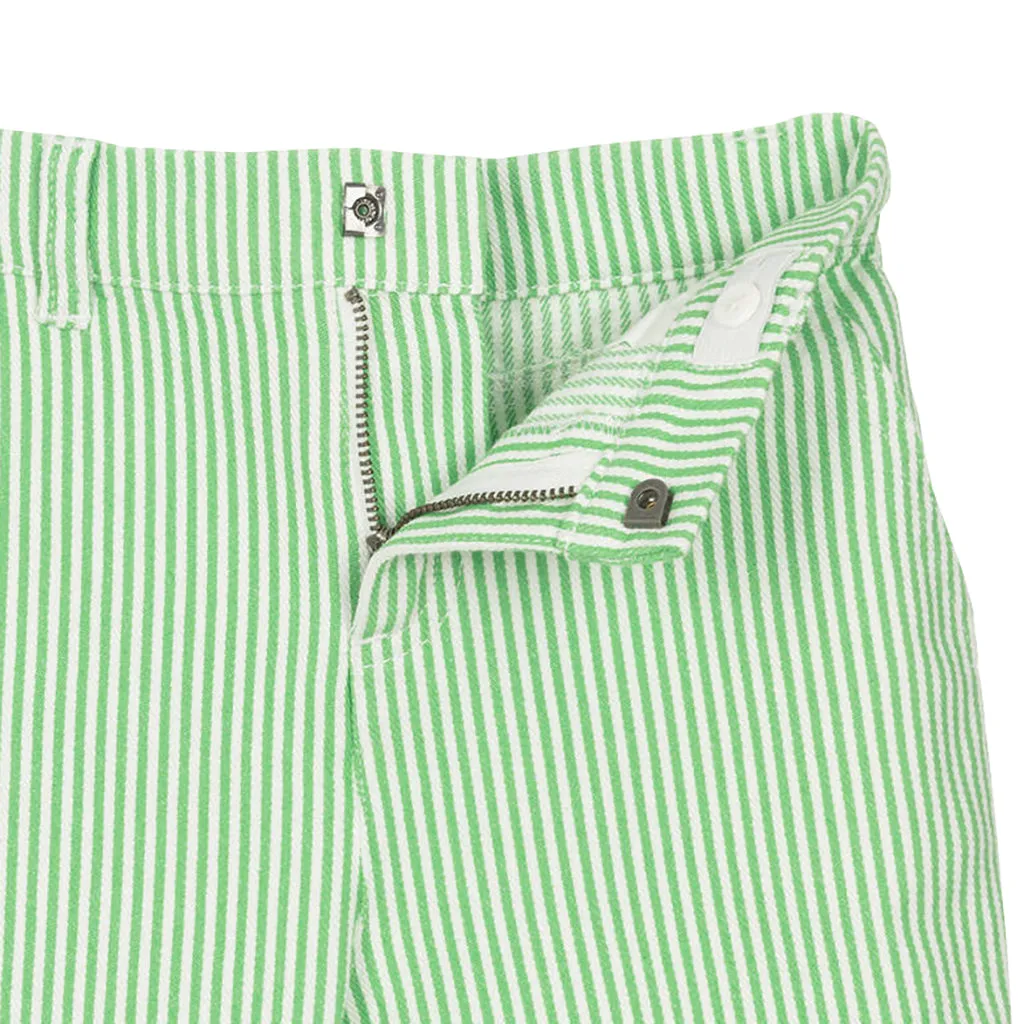 Stella McCartney Child Green Striped Shorts With Sun Badge