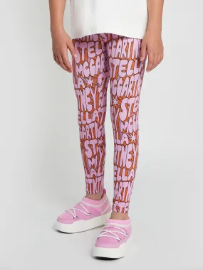 Stella McCartney Kids Pink Logo Leggings