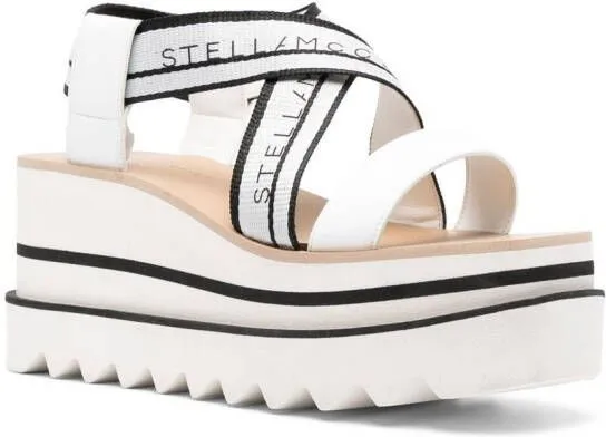 Stella McCartney White Sneak-Elyse 80mm Platform Sandals