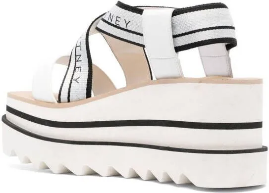 Stella McCartney White Sneak-Elyse 80mm Platform Sandals