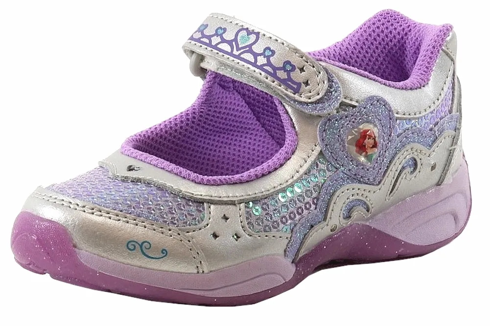 Stride Rite Disney Girl's Ariel Mary Jane Light Up Fashion Sneakers