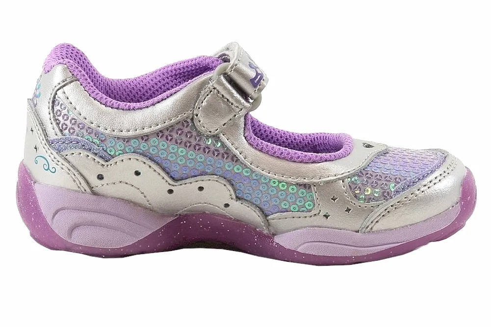 Stride Rite Disney Girl's Ariel Mary Jane Light Up Fashion Sneakers