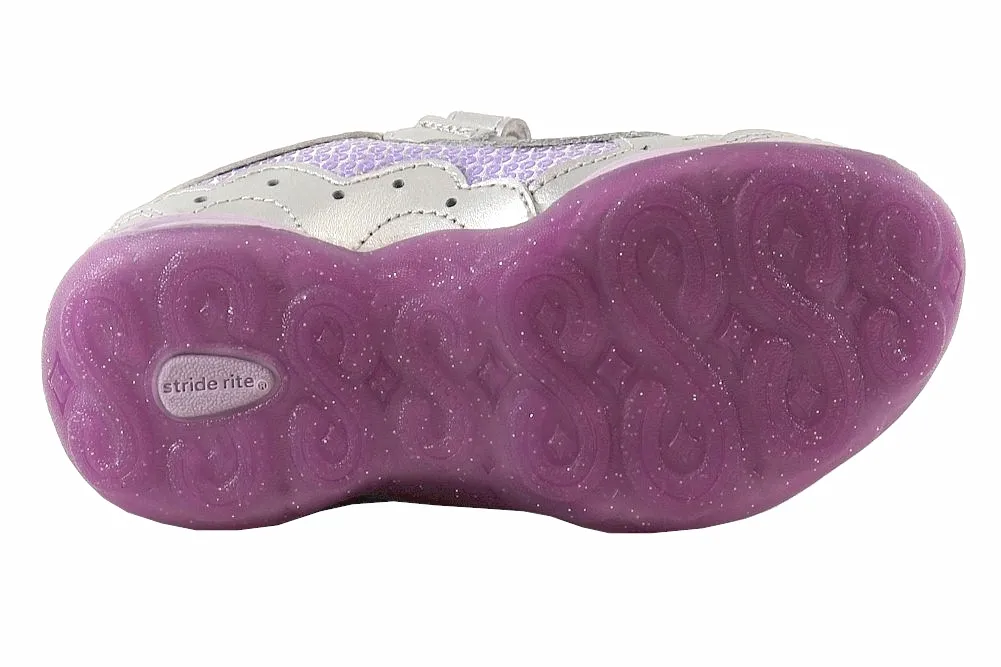 Stride Rite Disney Girl's Ariel Mary Jane Light Up Fashion Sneakers