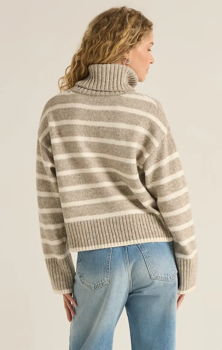 Striped Turtleneck Sweater