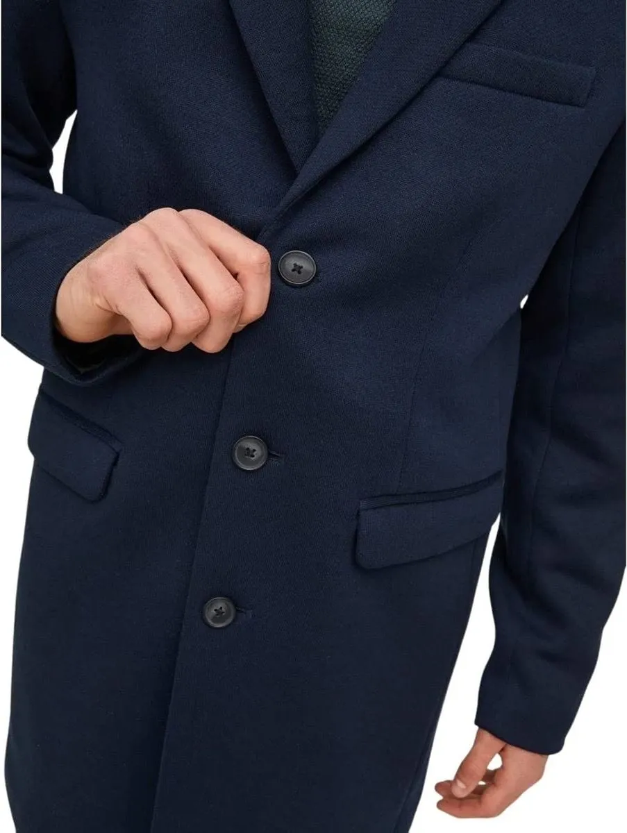 Stylish Navy Blazer Long Coat Jacket by Jack & Jones