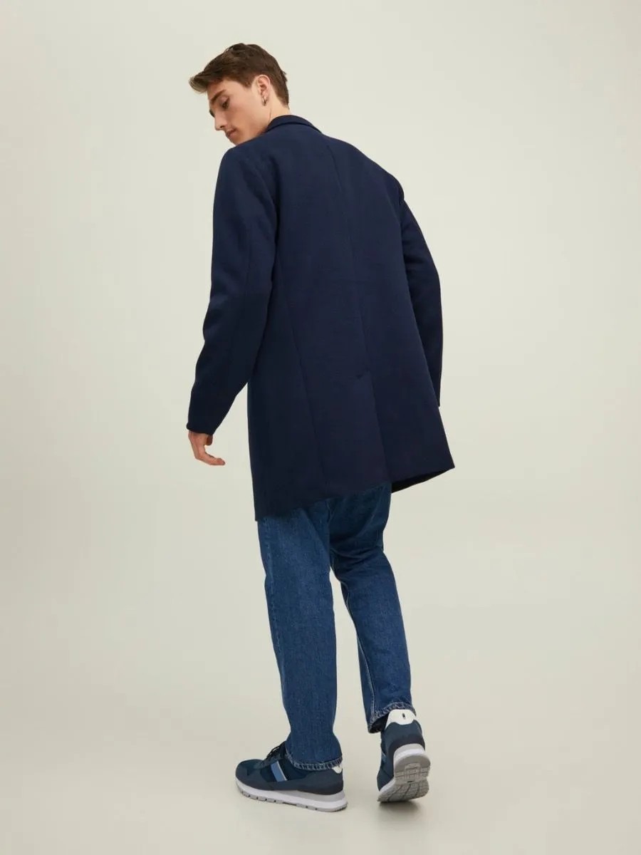 Stylish Navy Blazer Long Coat Jacket by Jack & Jones