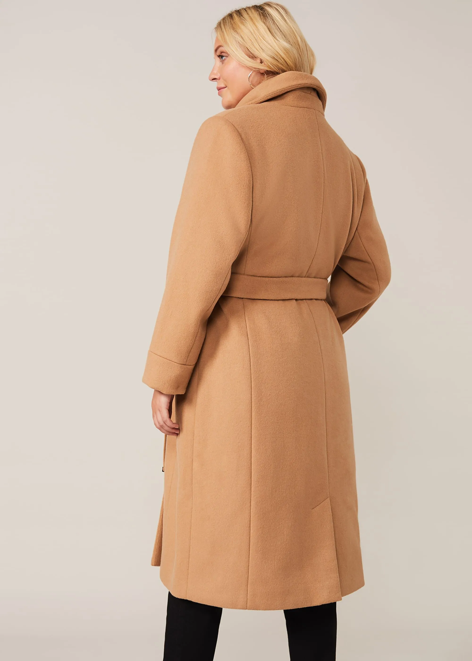 Stylish Wool Coat with Belt