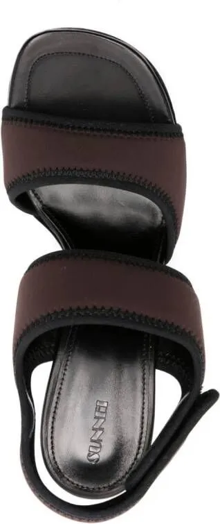 Brown Sunnei 1000 Chiodi 85mm Contrasting-Trim Sandals