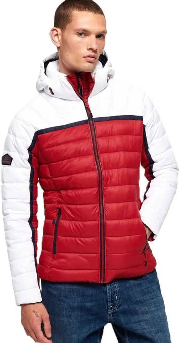 White Superdry Dolman Downhill Racer Jacket