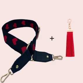 Red Tassel Bundle with Sweetheart Strap