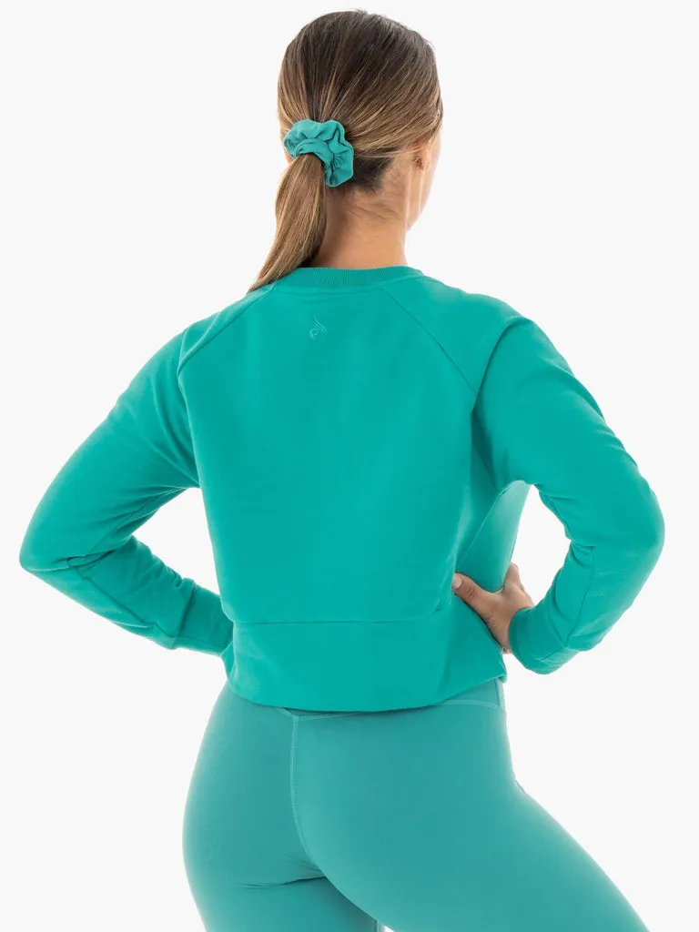 Teal Motion Sweater