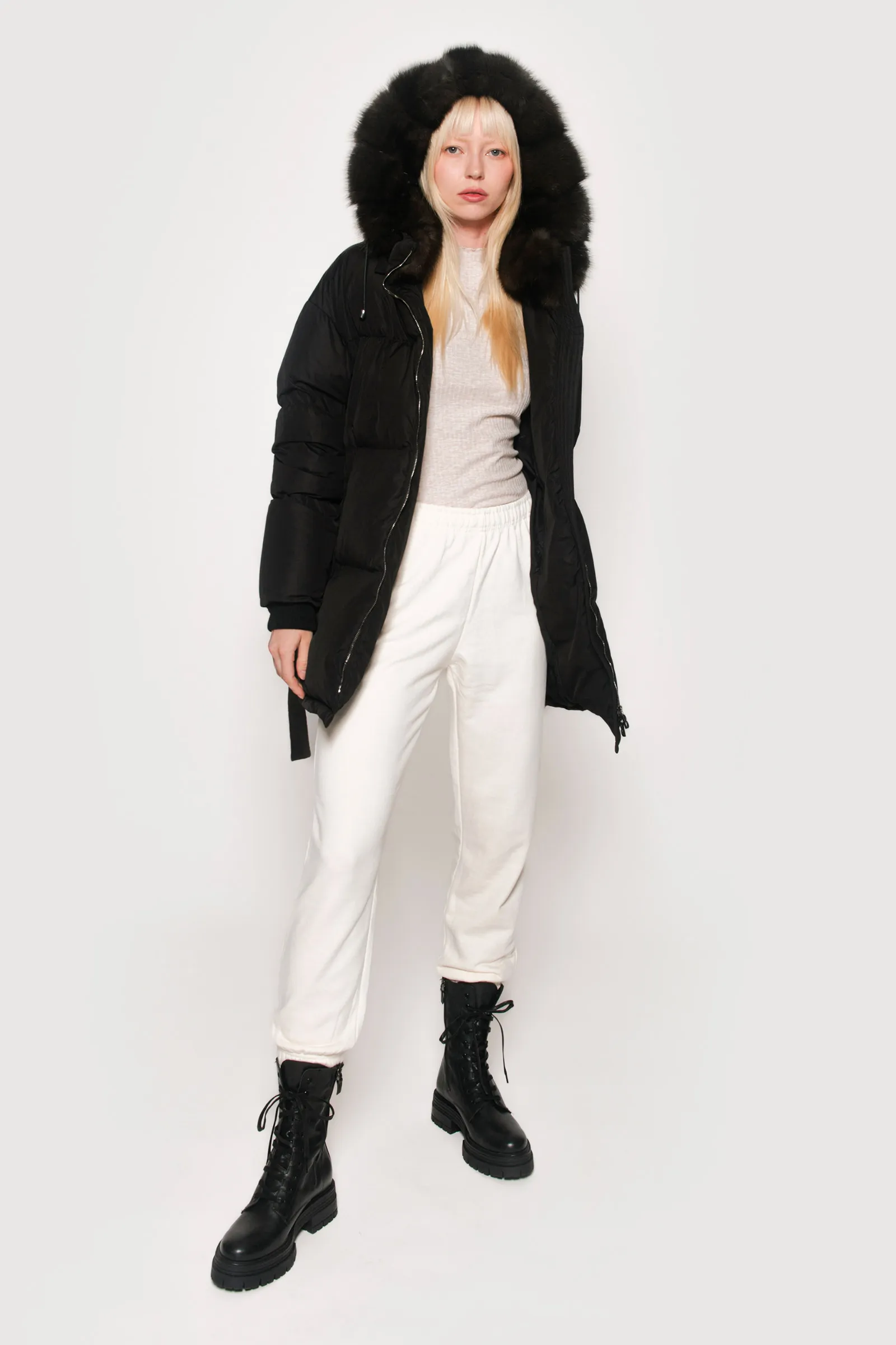 Tech sable jacket in dark barguzinsky fur.