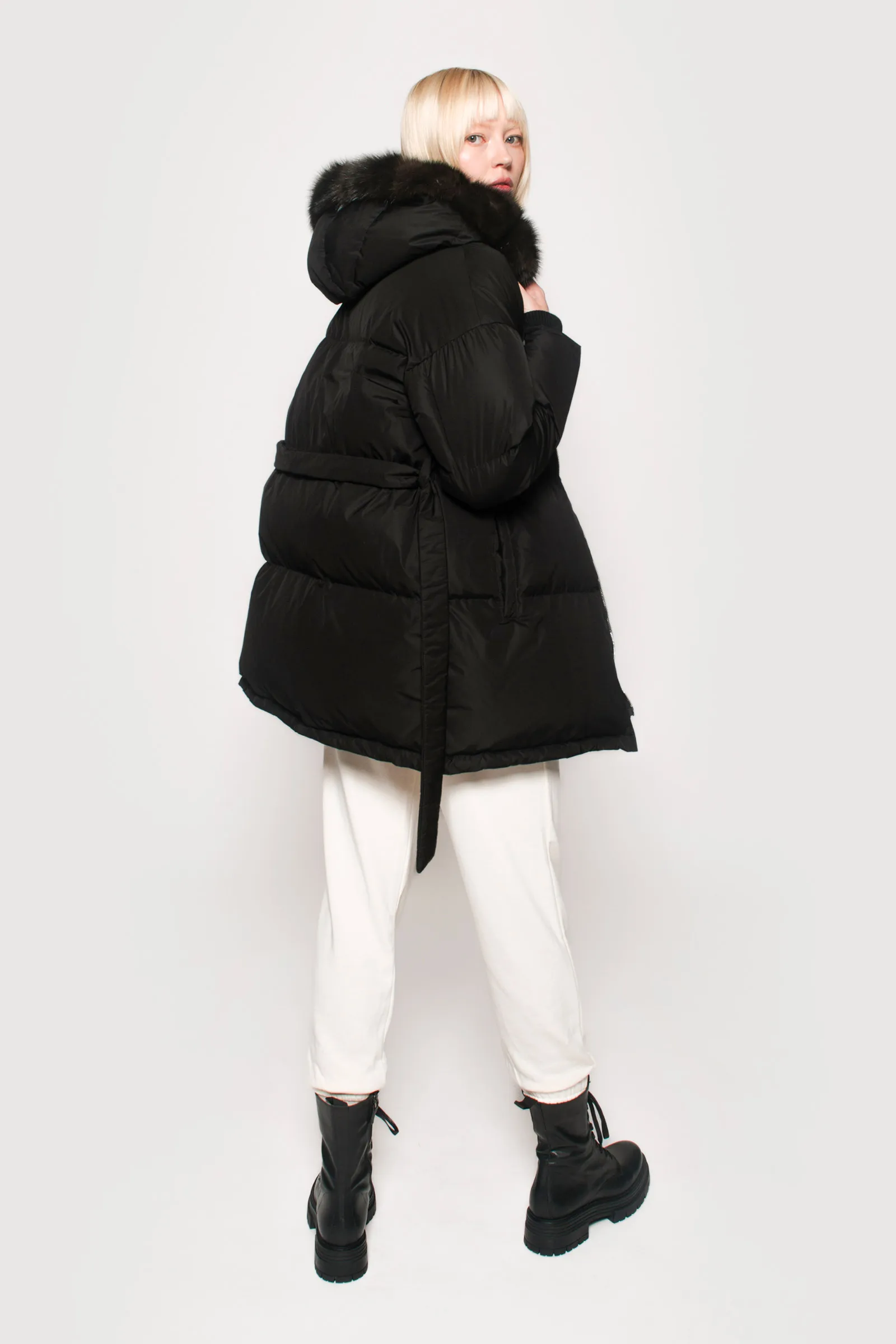 Tech sable jacket in dark barguzinsky fur.