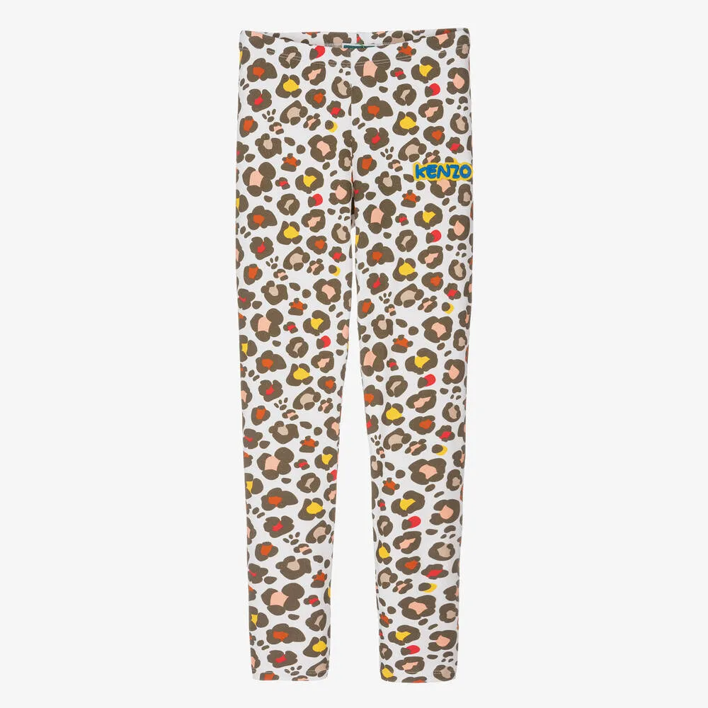 Grey Animal Print Leggings for Teen Girls