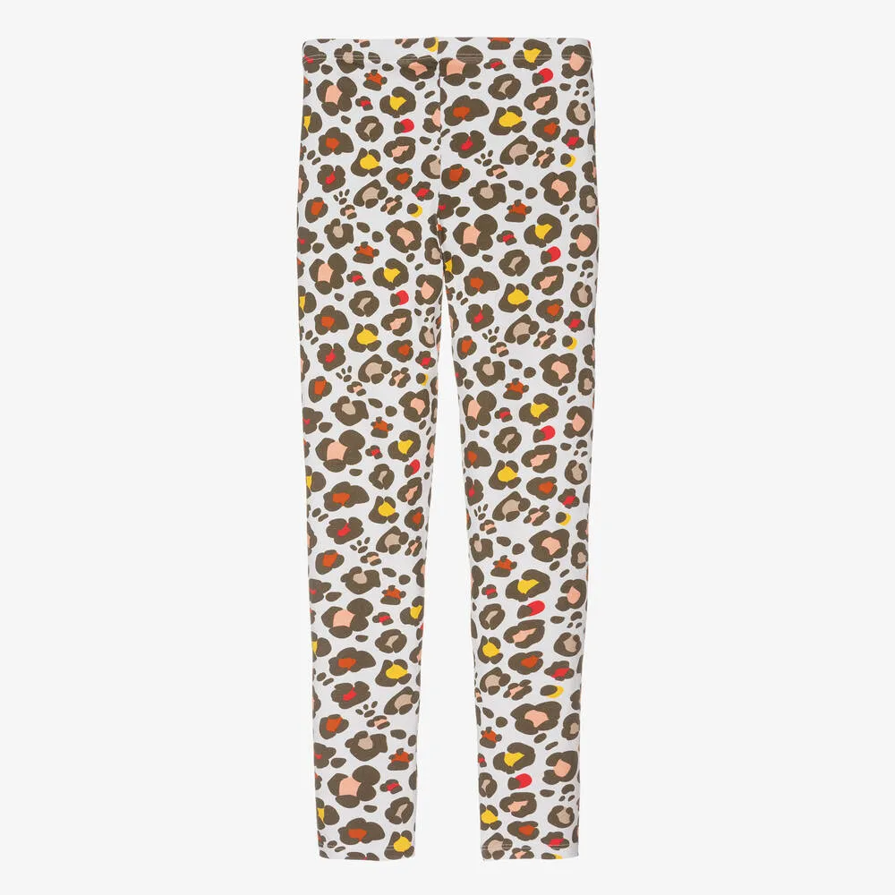 Grey Animal Print Leggings for Teen Girls