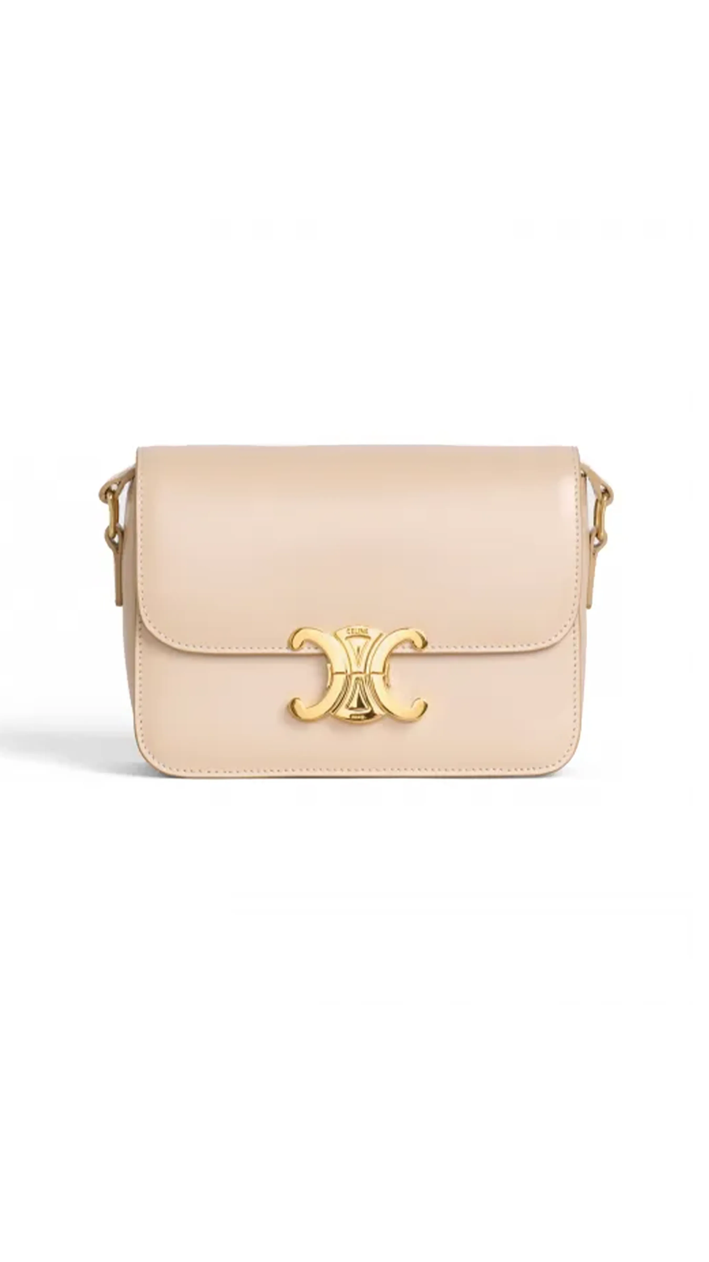 Nude Teen Triomphe Bag in Shiny Calfskin