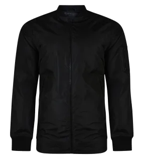 Black Threadbare Lynx Long MA1 Bomber Jacket