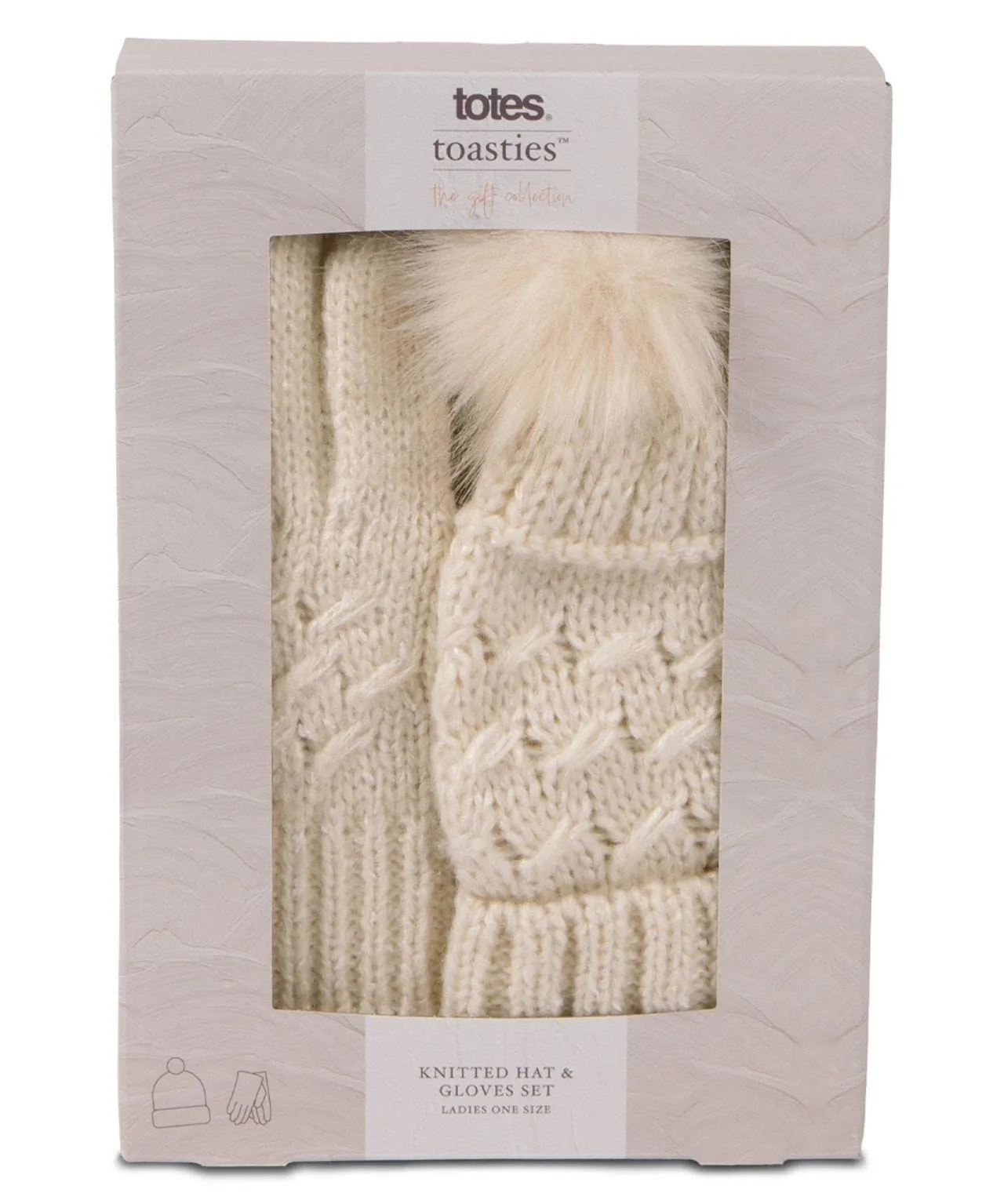 Ladies Gift Set with Cable Hat & Glove