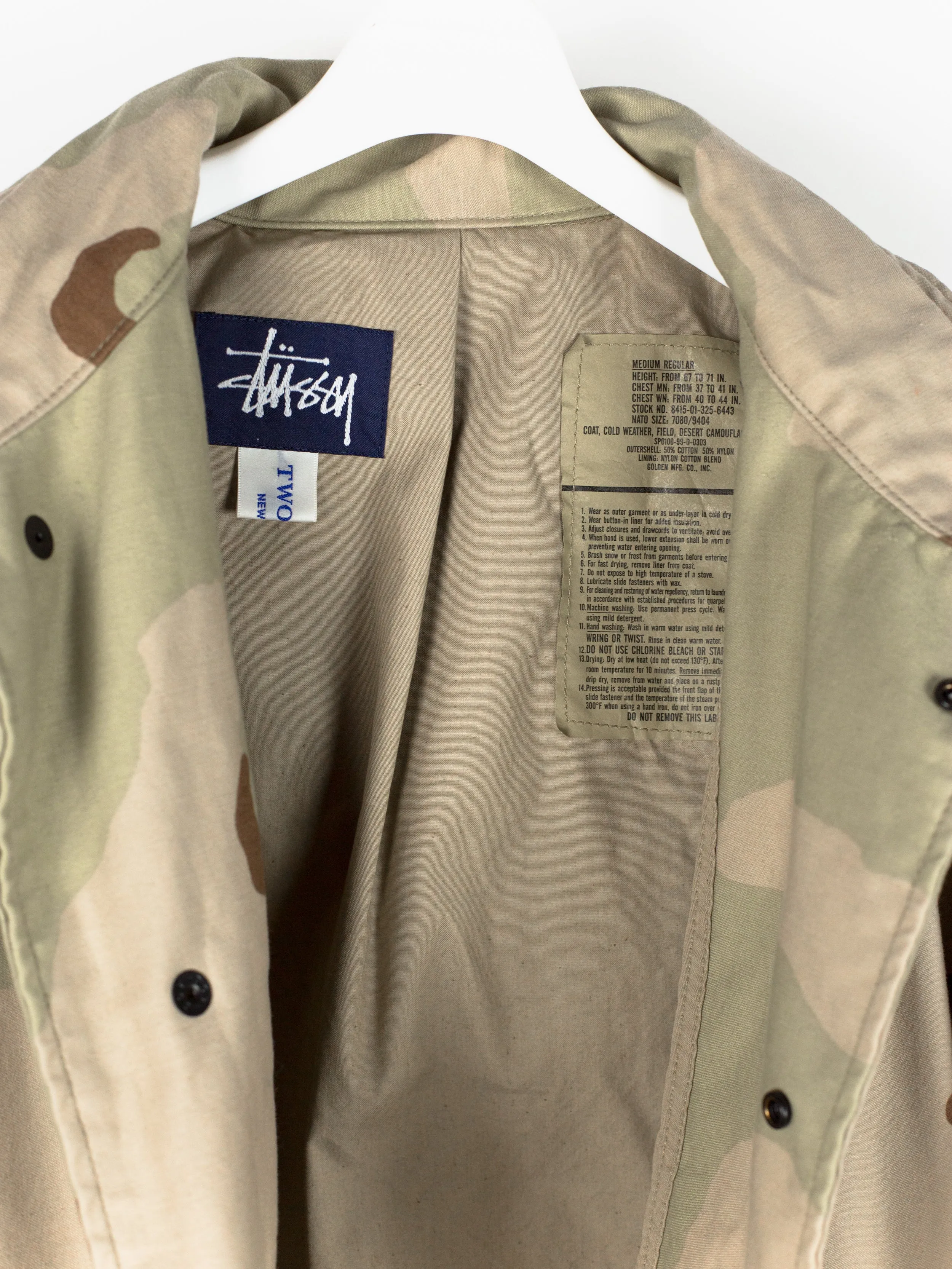 TWONESS x Stussy AW18 Hybrid Desert Camo Parka -> TWONESS Stussy AW18 Desert Camo Parka 