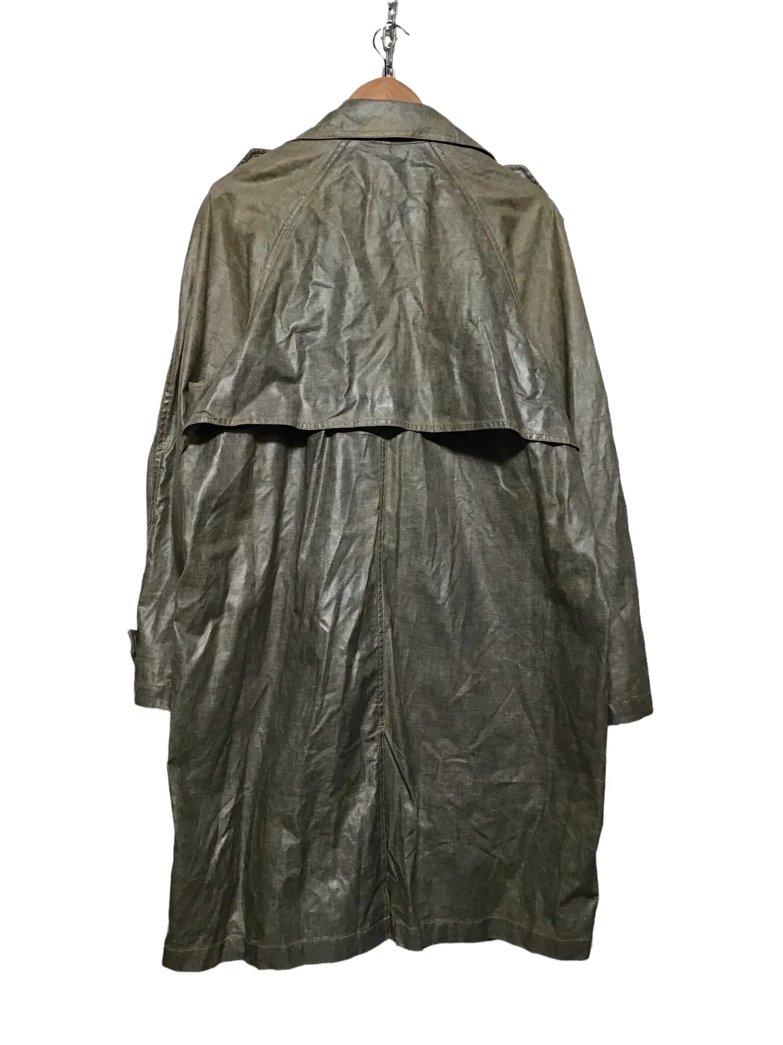 Wet Look Trench Coat (Women's Size M)