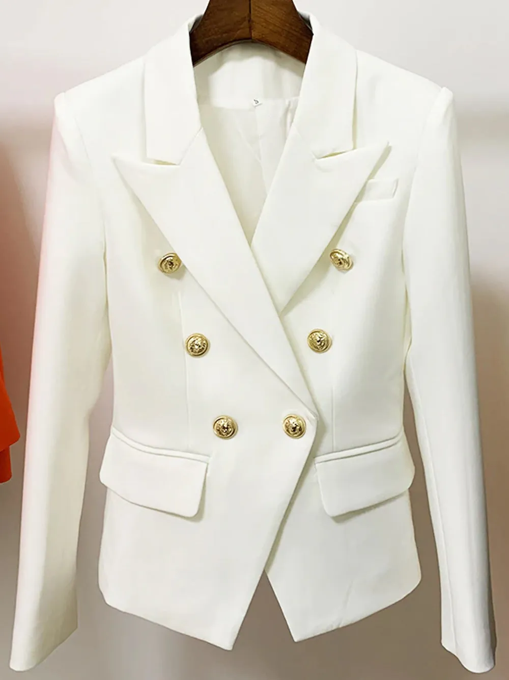 White Double Breasted Jacket