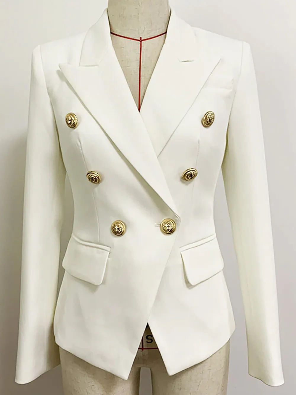 White Double Breasted Jacket