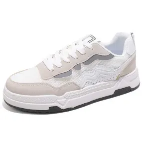 White and Grey Wave Pattern Sneaker