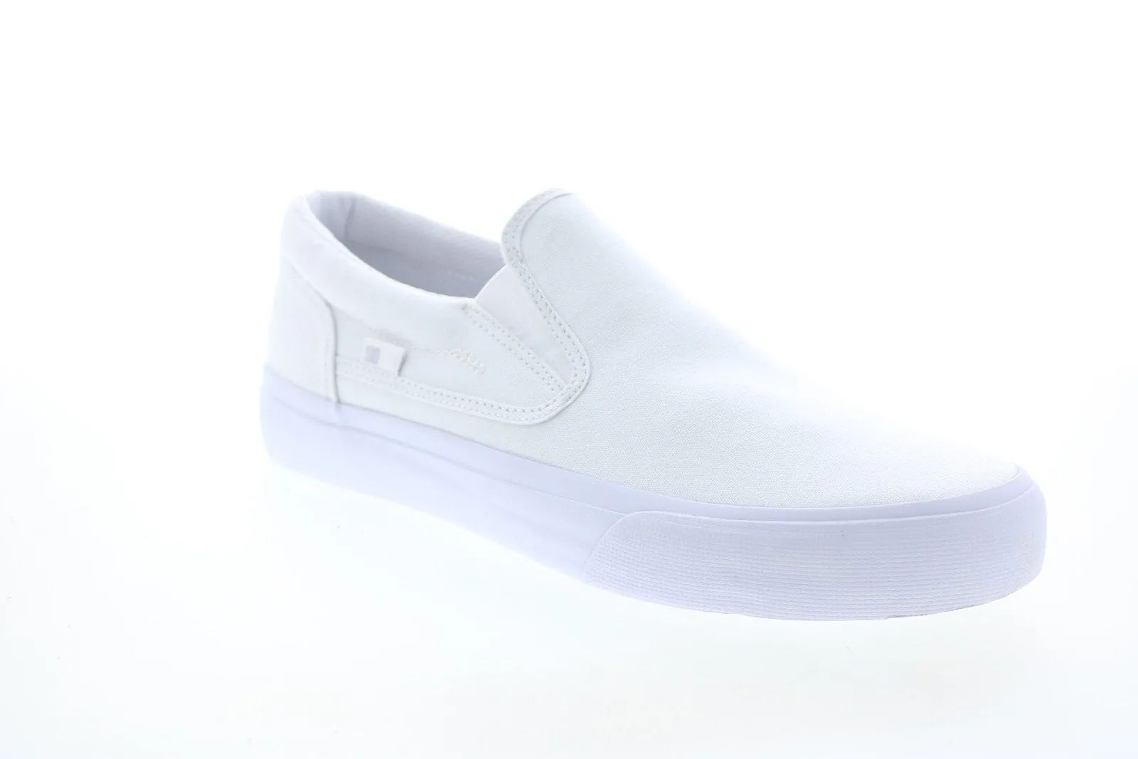 White Mens Skate Inspired Sneakers Slip-On Shoes by DC Trase ADYS300184