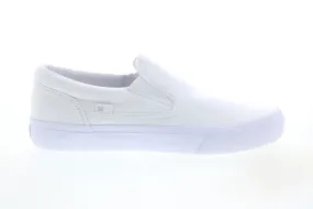 White Mens Skate Inspired Sneakers Slip-On Shoes by DC Trase ADYS300184