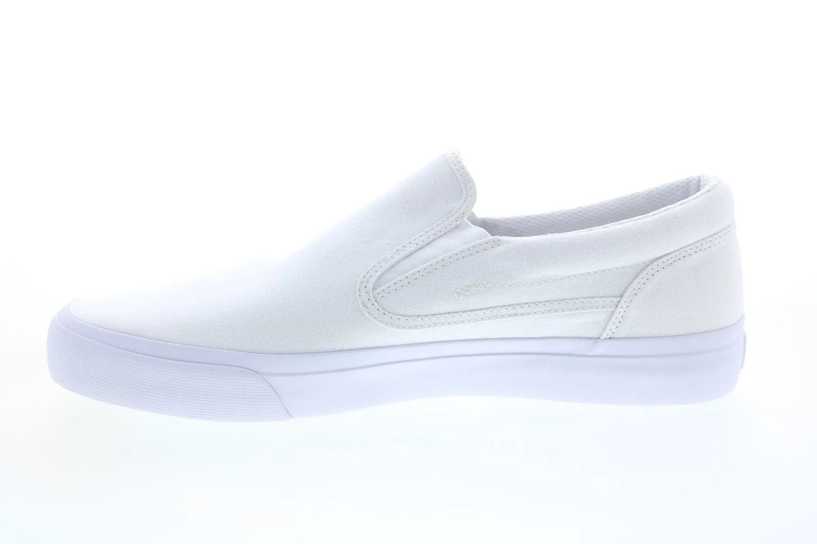 White Mens Skate Inspired Sneakers Slip-On Shoes by DC Trase ADYS300184