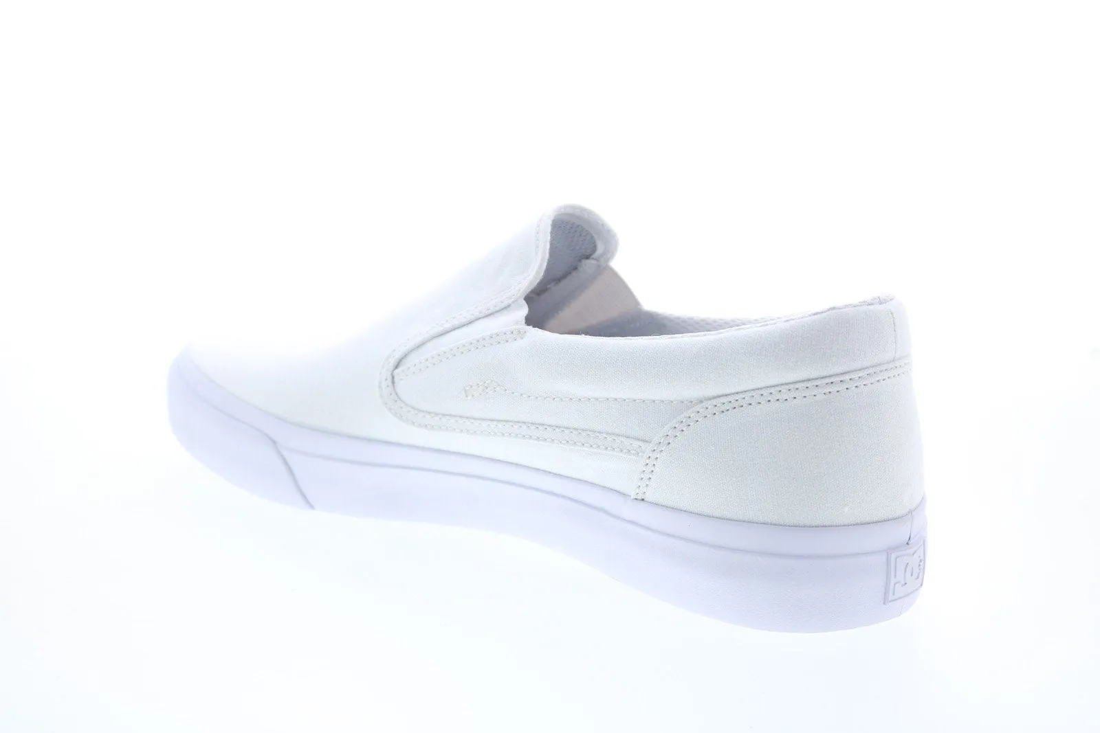 White Mens Skate Inspired Sneakers Slip-On Shoes by DC Trase ADYS300184