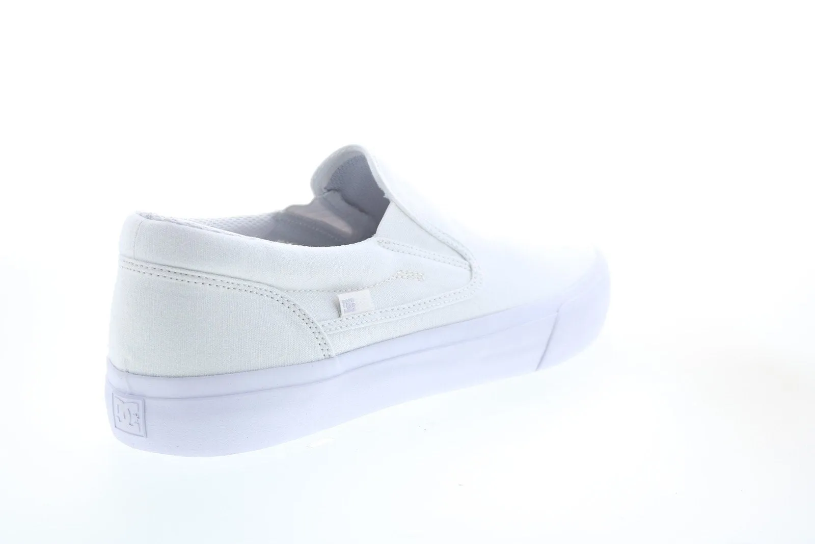 White Mens Skate Inspired Sneakers Slip-On Shoes by DC Trase ADYS300184