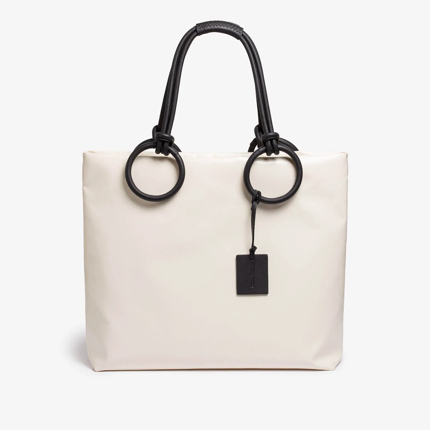 White PVC Nicole Tote Bag