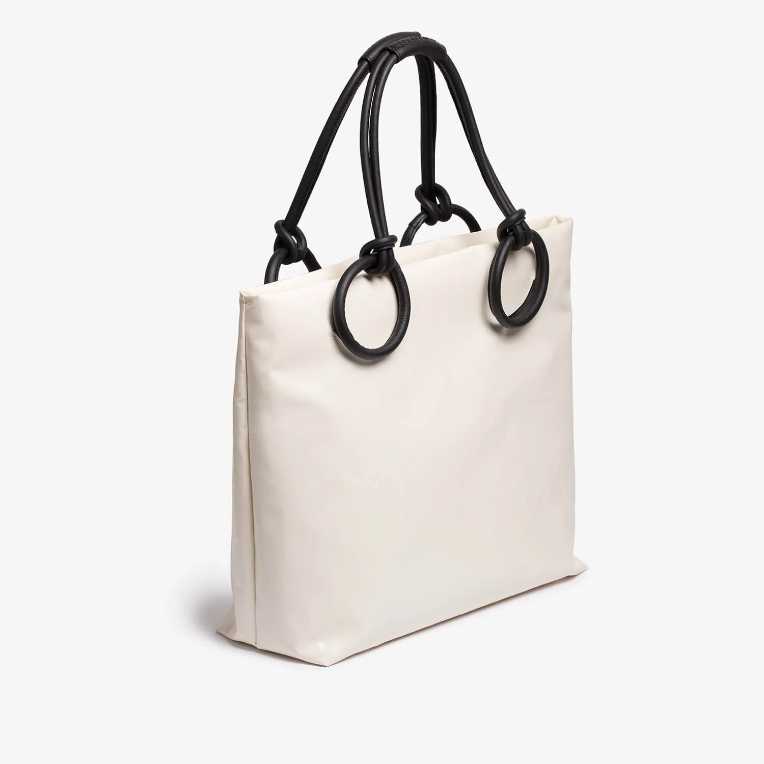 White PVC Nicole Tote Bag