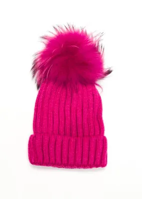 Fuschia Winter Fur Beanie - Winterpark