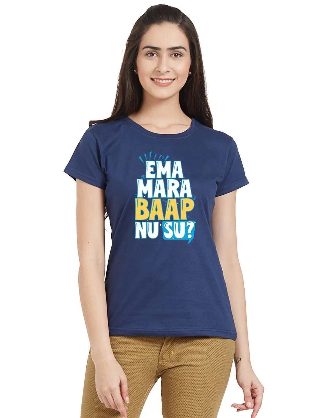 Women T-Shirt, Baap Nu Su