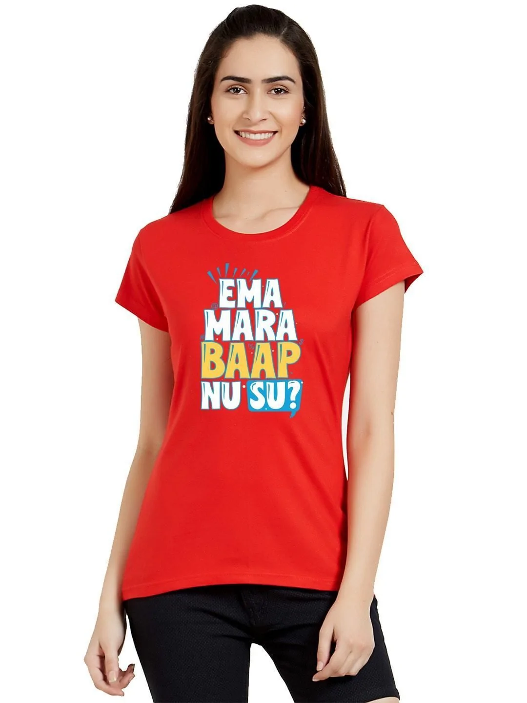 Women T-Shirt, Baap Nu Su