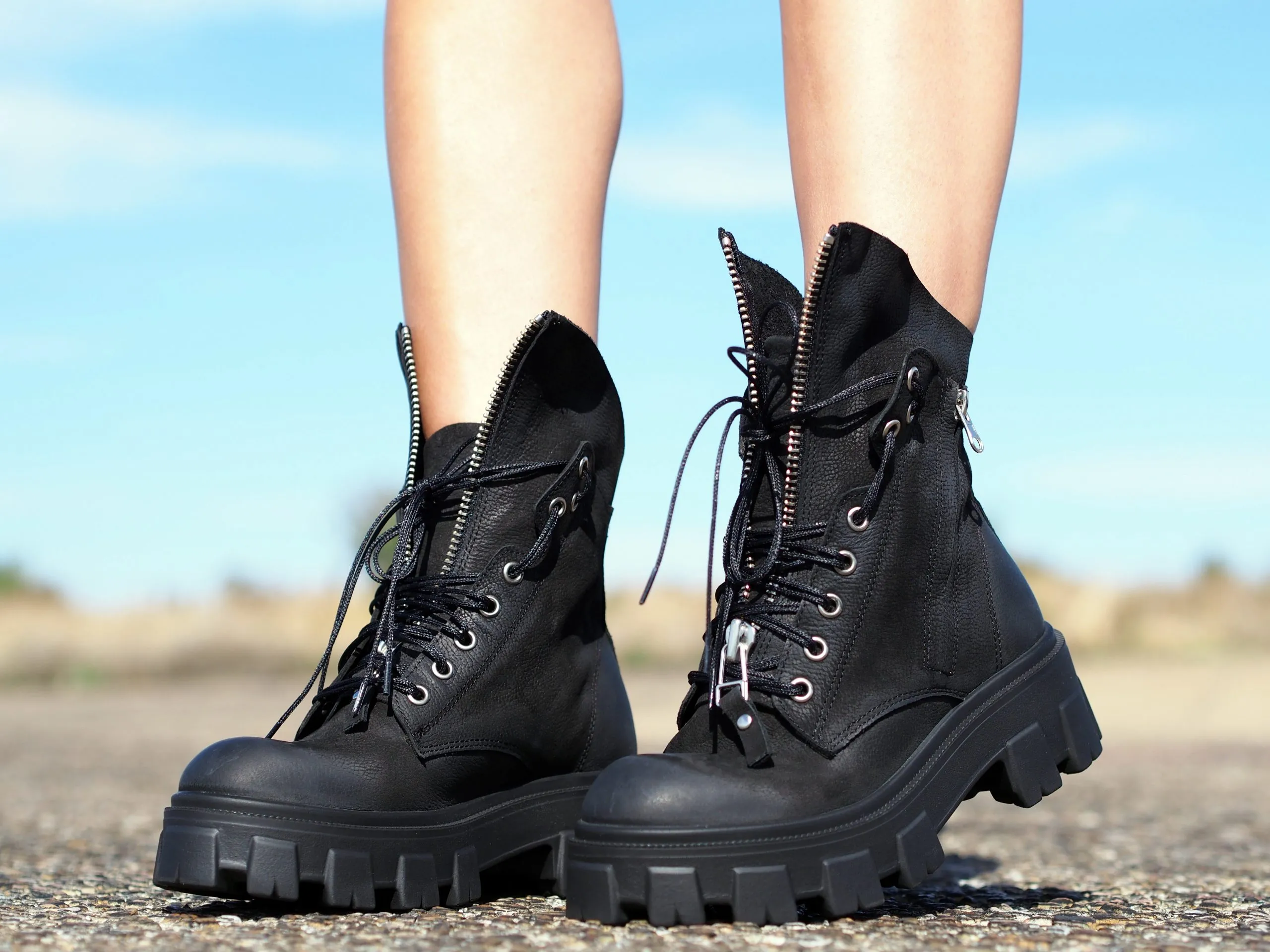 Womens Black Genuine Leather Boots Extravagant Women's Winter Boots