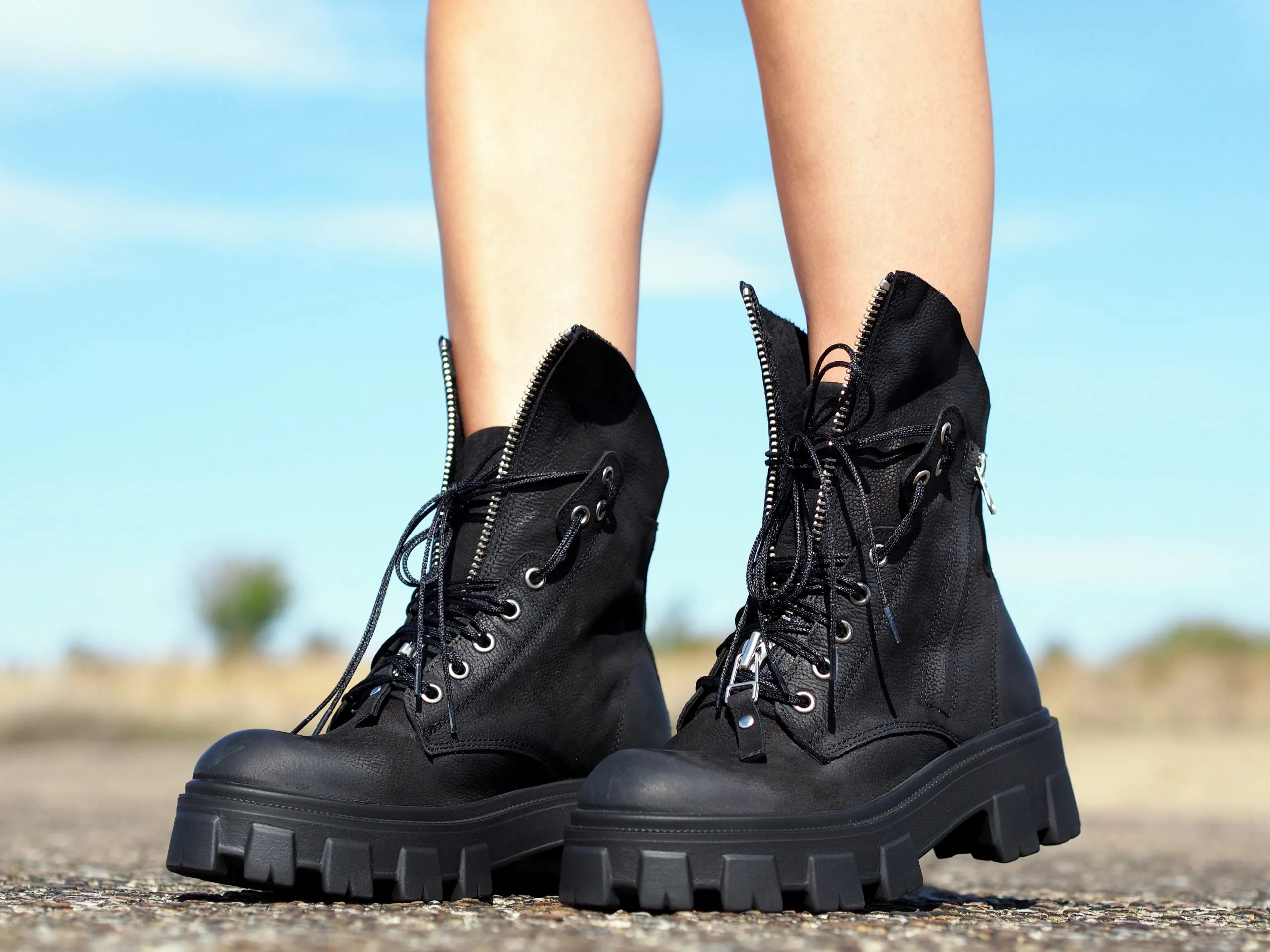 Womens Black Genuine Leather Boots Extravagant Women's Winter Boots