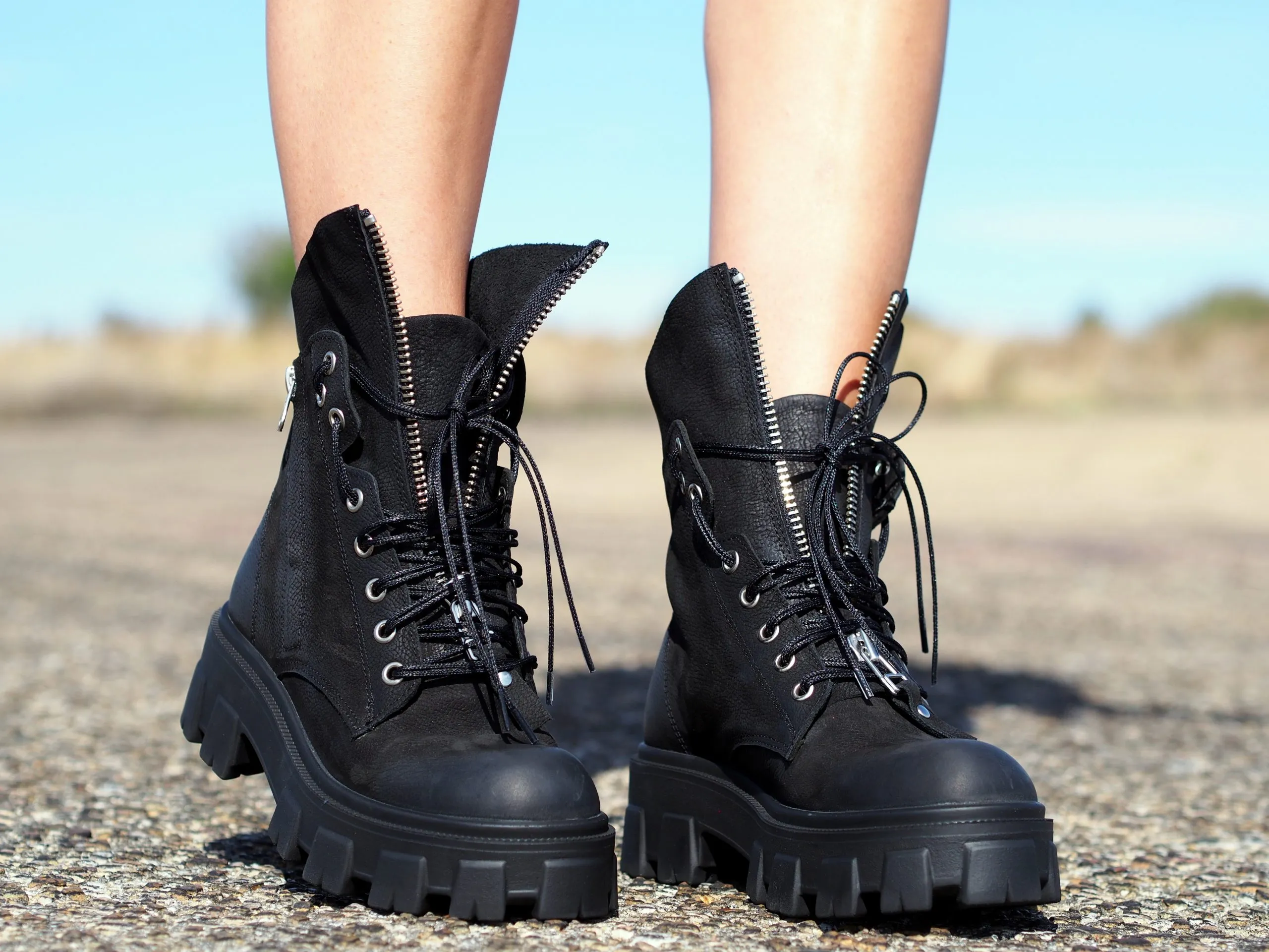 Womens Black Genuine Leather Boots Extravagant Women's Winter Boots