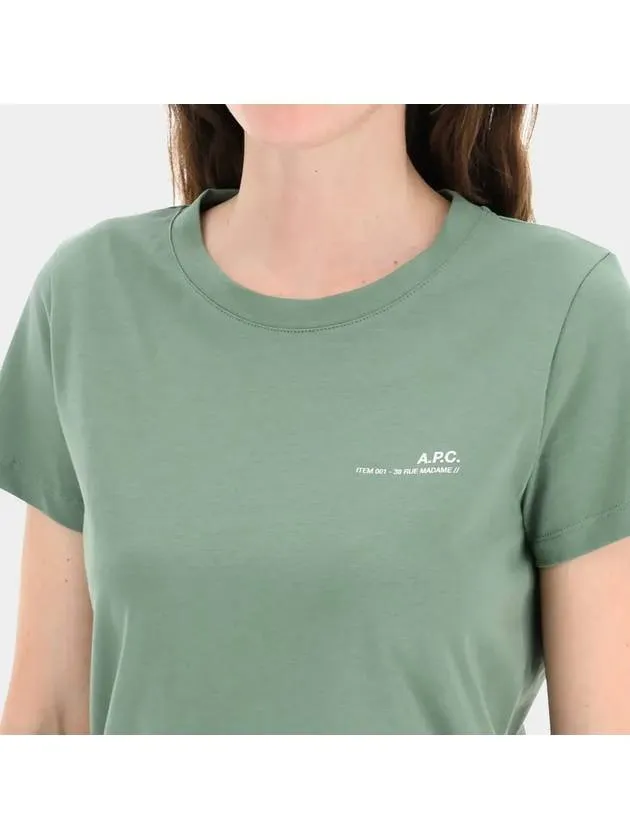 Womens Gray Green Rumadame Logo T-Shirt COEOP F26012