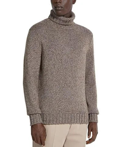 Zegna Melange Oasi Cashmere Turtleneck Jumper