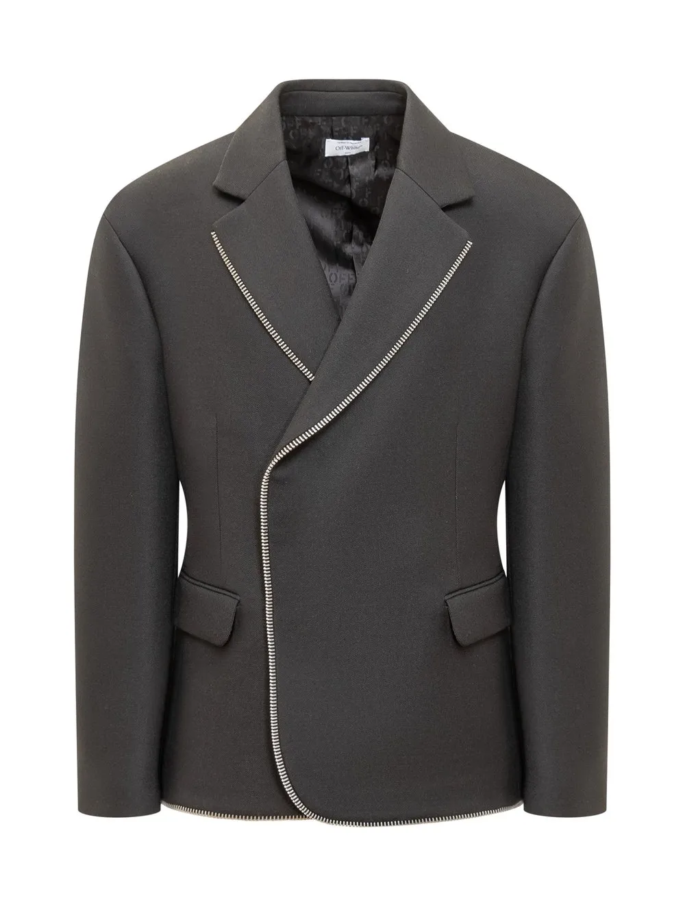 Women's Zip-Up Japanese Wool Blazer - Black